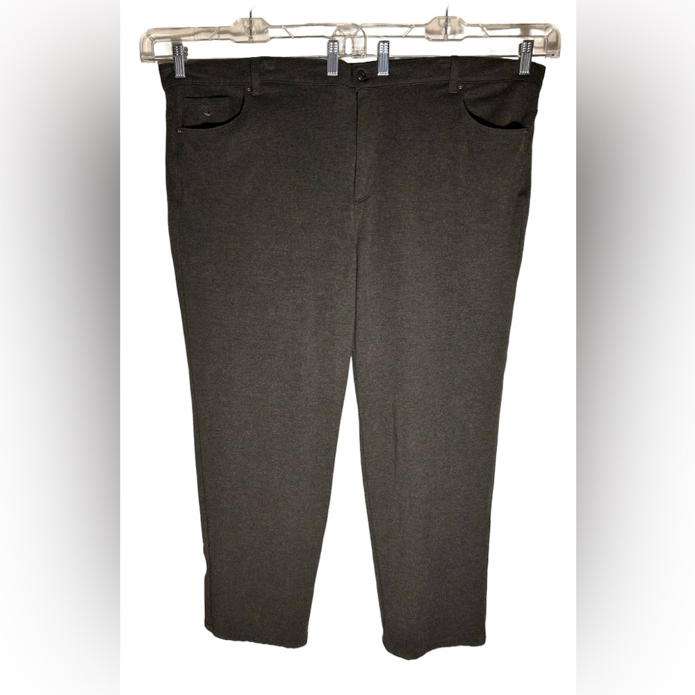 Gloria Vanderbilt Charcoal Gray Wide‎ Leg Pants